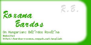 roxana bardos business card